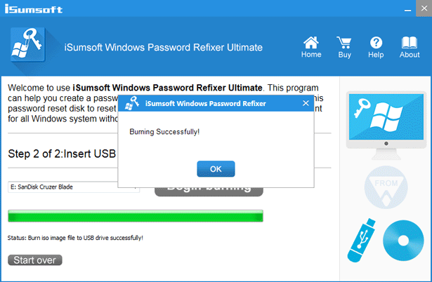 Create a Windows password reset disk