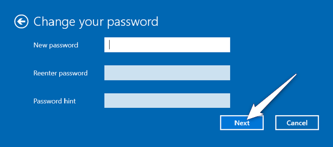 Do not enter password