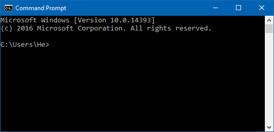 Open a new Command Prompt