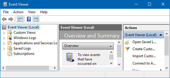 Open Event Viewer