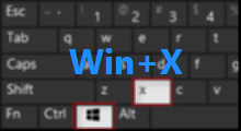 Win+X keyboard shortcuts