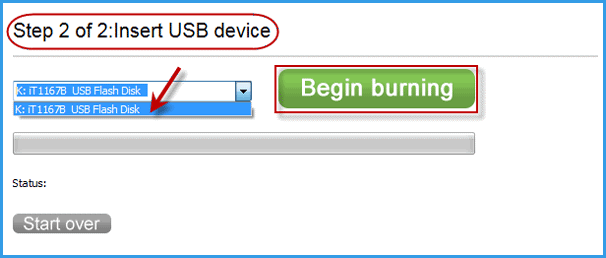 Insert USB device