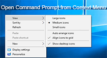 open command prompt window from context menu
