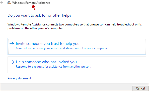 open Windows Remote Assistance