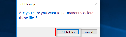 click Delete Files