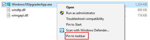 Pin to Taskbar