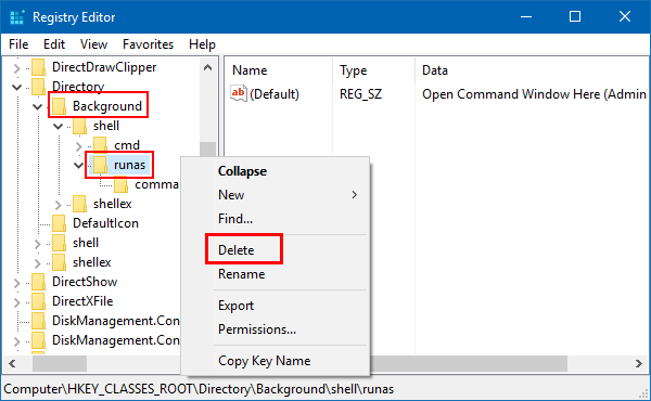 Remove items from context menu on Desktop