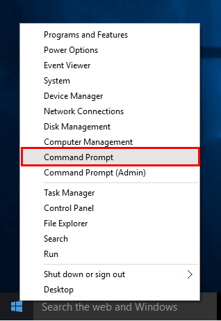 Open Command Prompt