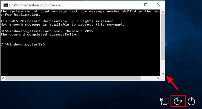 reset local admin password with command prompt