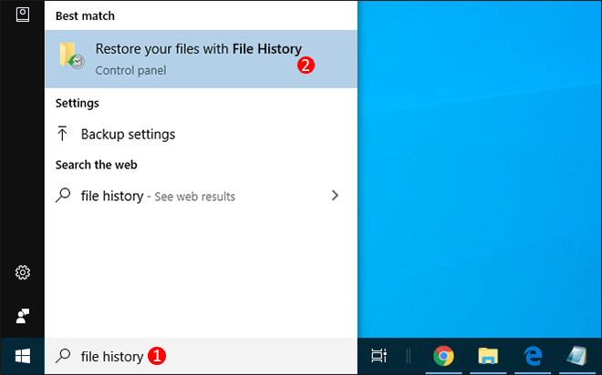search File History