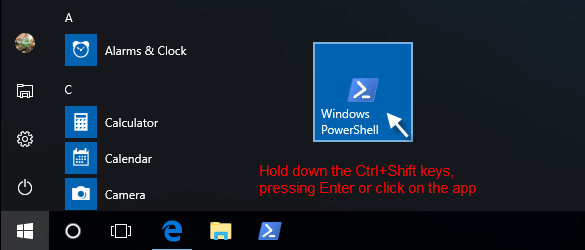 Run Windows PowerShell as Administrator