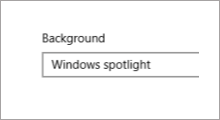 Set windows spotlight as background