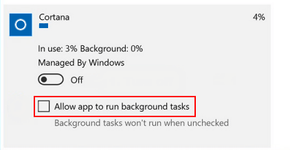 Disable app to run background