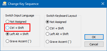 Switch input language