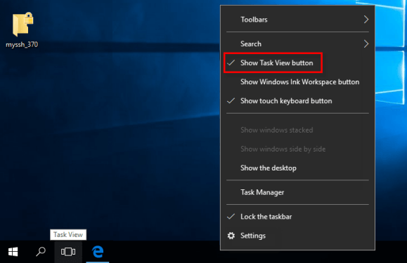 Show Task View button