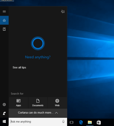 Use Cortana personal assistant