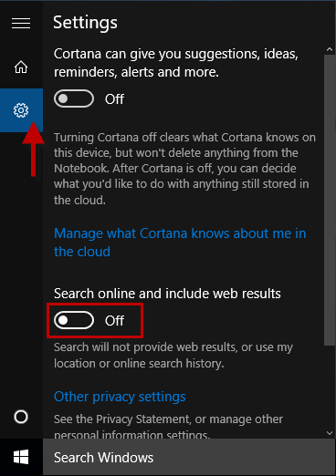 Switch toggle to Off