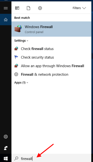 Access to Windows Firewall