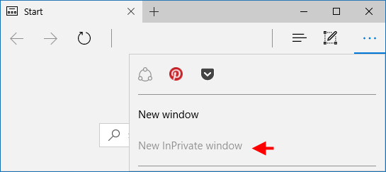 Enable/Disable InPrivate Browsing in Microsoft Edge in Windows 10