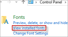 view installed fonts