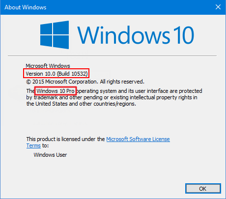 view Windows 10 edition