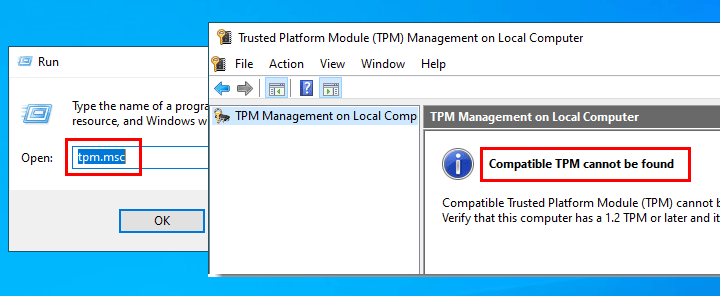 check if your PC has tpm