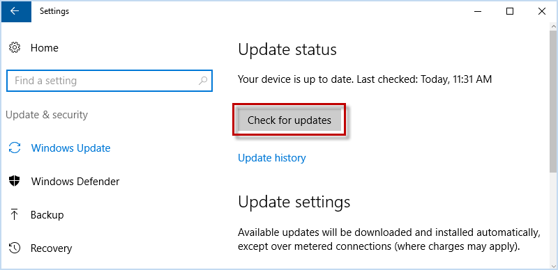 update Windows 