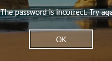 Windows 10 password not working