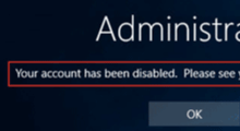 Your account has been disabled