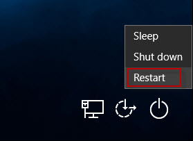 Restart Windows 10 to choose an option screen