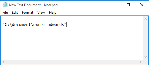 Paste the full path to a notepad