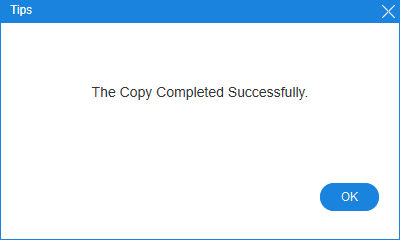 copy completed
