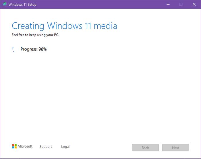 creating Windows 11 USB