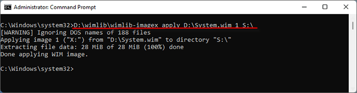 apply current system.file to S drive of the new m.2 ssd