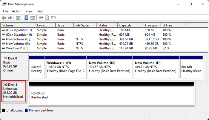 open Disk Management to see new m.2 ssd