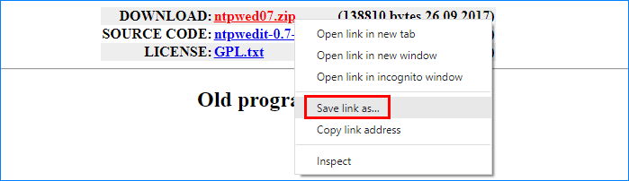 Save link as