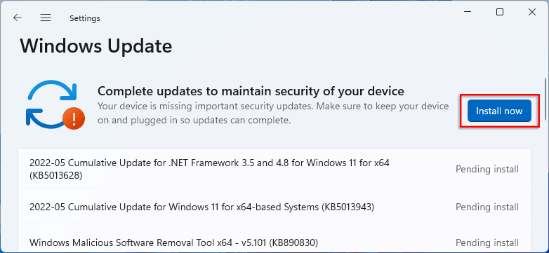 update windows system