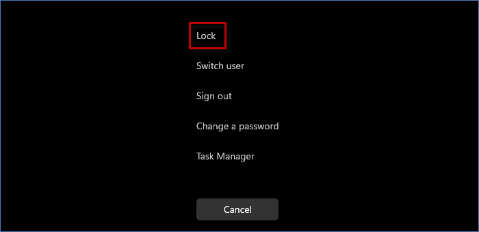 Lock Computer and log back in