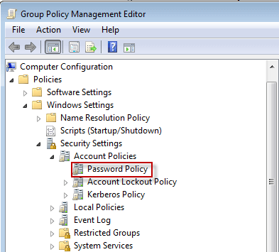 Password Policy on Windows Server 2008 R2