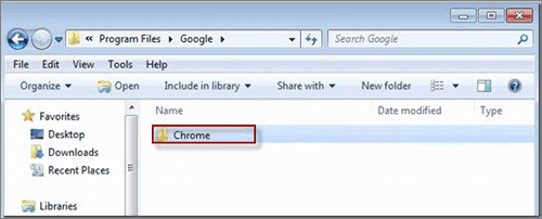 delete chrome folder