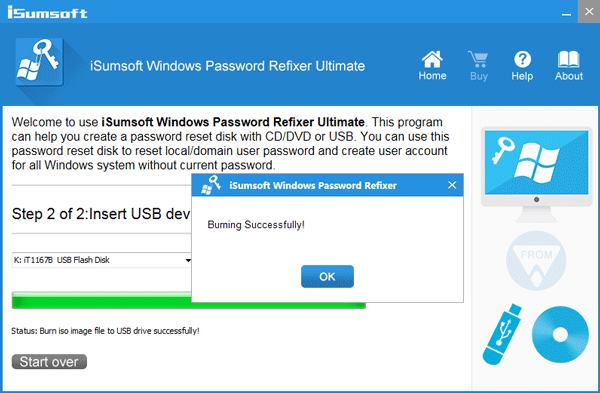 create windows password refixer boot usb disk