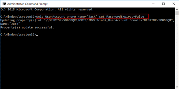 set passwordexpires