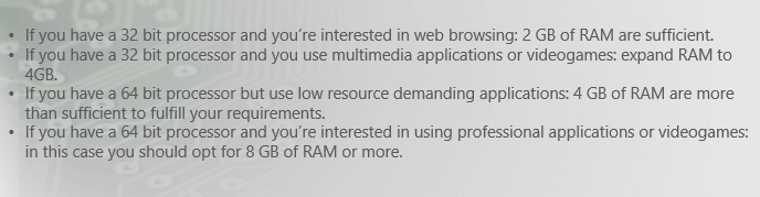 how much RAM size