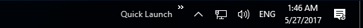 Quick Launch toolbar on Taskbar in Windows 10