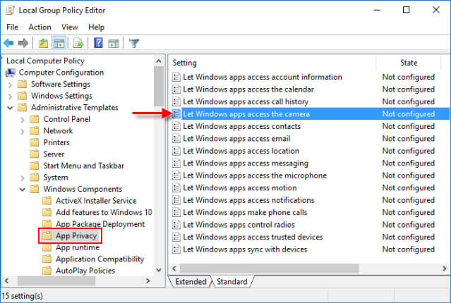 Configure App Privacy settings