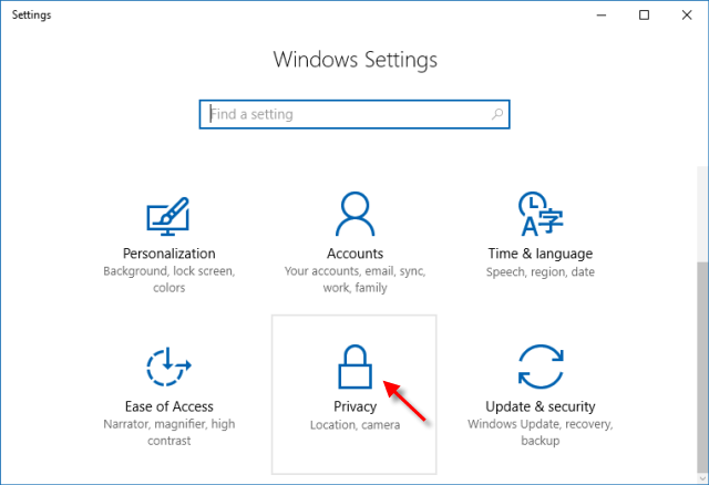 Windows 10 Privacy Settings