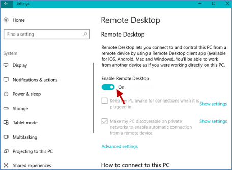 Turn Off Remote Desktop