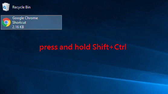 Desktop view layout change using keyboard