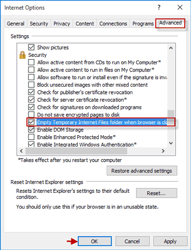 Click OK button