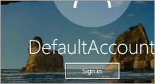 Enable default account Windows 10